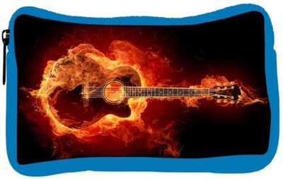 

Snoogg Eco Friendly Canvas Guitar On Fire Designer Student Pen Pencil Case Coin Purse Pouch Cosmetic Makeup Bag (BLUE) Pouch(Multicolor)