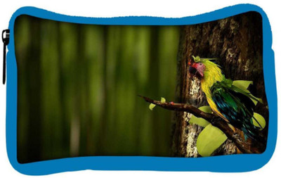 

Snoogg Eco Friendly Canvas Colorful Parrot Designer Student Pen Pencil Case Coin Purse Pouch Cosmetic Makeup Bag (BLUE) Pouch(Multicolor)