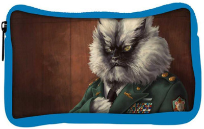 

Snoogg Eco Friendly Canvas Colonel Meow Designer Student Pen Pencil Case Coin Purse Pouch Cosmetic Makeup Bag (BLUE) Pouch(Multicolor)