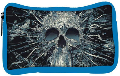 

Snoogg Eco Friendly Canvas Black Skull Designer Student Pen Pencil Case Coin Purse Pouch Cosmetic Makeup Bag (BLUE) Pouch(Multicolor)