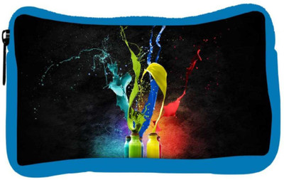 

Snoogg Eco Friendly Canvas Bottles Of Colors Designer Student Pen Pencil Case Coin Purse Pouch Cosmetic Makeup Bag (BLUE) Pouch(Multicolor)