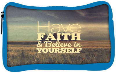 

Snoogg Eco Friendly Canvas Believe In Yourself Student Pen Pencil Case Coin Purse Pouch Cosmetic Makeup Bag (BLUE) Pouch(Multicolor)
