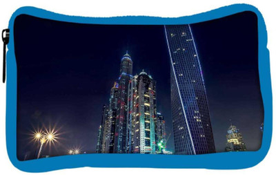 

Snoogg Eco Friendly Canvas Colorful Building Designer Student Pen Pencil Case Coin Purse Pouch Cosmetic Makeup Bag (BLUE) Pouch(Multicolor)