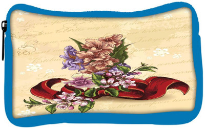 

Snoogg Eco Friendly Canvas Floral Vector Background Illustration With Bow And Floral Bouquet Student Pen Pencil Case Coin Purse Pouch Cosmetic Makeup Bag (BLUE) Pouch(Multicolor)