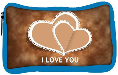 

Snoogg Eco Friendly Canvas Cream Heart Designer Student Pen Pencil Case Coin Purse Pouch Cosmetic Makeup Bag (BLUE) Pouch(Multicolor)