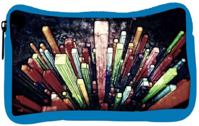 

Snoogg Eco Friendly Canvas Crystals Digital Art Designer Student Pen Pencil Case Coin Purse Pouch Cosmetic Makeup Bag (BLUE) Pouch(Multicolor)