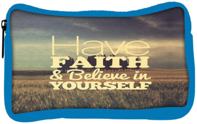 

Snoogg Eco Friendly Canvas Believe In Yourself Student Pen Pencil Case Coin Purse Pouch Cosmetic Makeup Bag (BLUE) Pouch(Multicolor)