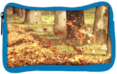 

Snoogg Eco Friendly Canvas Blowing Leaves Designer Student Pen Pencil Case Coin Purse Pouch Cosmetic Makeup Bag (BLUE) Pouch(Multicolor)