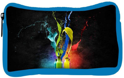 

Snoogg Eco Friendly Canvas Paint Splash Designer Student Pen Pencil Case Coin Purse Pouch Cosmetic Makeup Bag (BLUE) Pouch(Multicolor)
