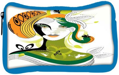 

Snoogg Eco Friendly Canvas Colorful Abstract Woman Wih Green Leaf Student Pen Pencil Case Coin Purse Pouch Cosmetic Makeup Bag (BLUE) Pouch(Multicolor)