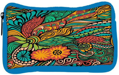 

Snoogg Eco Friendly Canvas Vector Seamless Texture With Abstract Flowers Endless Background Ethnic Sea Student Pen Pencil Case Coin Purse Pouch Cosmetic Makeup Bag (BLUE) Pouch(Multicolor)
