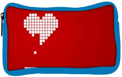 

Snoogg Eco Friendly Canvas Heart Breaking Designer Student Pen Pencil Case Coin Purse Pouch Cosmetic Makeup Bag (BLUE) Pouch(Multicolor)