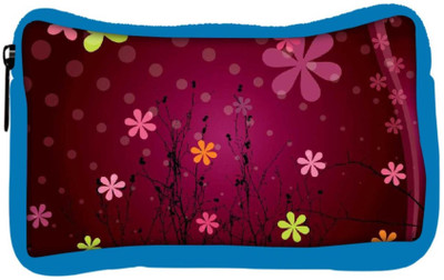 

Snoogg Eco Friendly Canvas Cute Flower Graphic Student Pen Pencil Case Coin Purse Pouch Cosmetic Makeup Bag (BLUE) Pouch(Multicolor)
