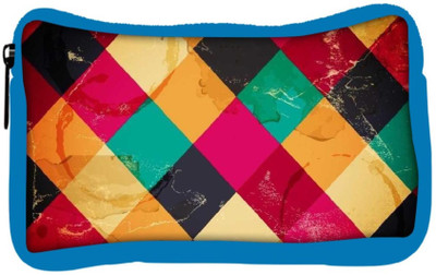 

Snoogg Eco Friendly Canvas Rhombbus Rainbows Student Pen Pencil Case Coin Purse Pouch Cosmetic Makeup Bag (BLUE) Pouch(Multicolor)