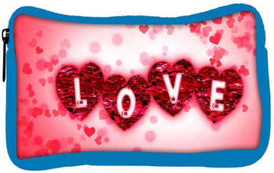

Snoogg Eco Friendly Canvas Heart Of Love Designer Student Pen Pencil Case Coin Purse Pouch Cosmetic Makeup Bag (BLUE) Pouch(Multicolor)