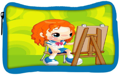 

Snoogg Eco Friendly Canvas Painting Schoolgirl 2675 Student Pen Pencil Case Coin Purse Pouch Cosmetic Makeup Bag (BLUE) Pouch(Multicolor)