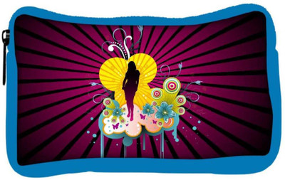 

Snoogg Eco Friendly Canvas Black Lady Designer Student Pen Pencil Case Coin Purse Pouch Cosmetic Makeup Bag (BLUE) Pouch(Multicolor)