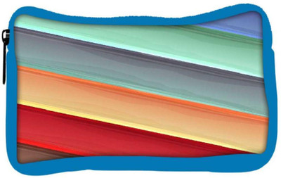 

Snoogg Eco Friendly Canvas Light Color Strips Designer Student Pen Pencil Case Coin Purse Pouch Cosmetic Makeup Bag (BLUE) Pouch(Multicolor)