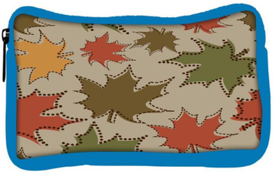 

Snoogg Eco Friendly Canvas Mixed Color Leaves Designer Student Pen Pencil Case Coin Purse Pouch Cosmetic Makeup Bag (BLUE) Pouch(Multicolor)