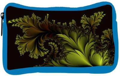 

Snoogg Eco Friendly Canvas Fractal Leaf Abstract Designer Student Pen Pencil Case Coin Purse Pouch Cosmetic Makeup Bag (BLUE) Pouch(Multicolor)