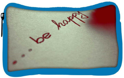 

Snoogg Eco Friendly Canvas Be Happy Designer Student Pen Pencil Case Coin Purse Pouch Cosmetic Makeup Bag (BLUE) Pouch(Multicolor)