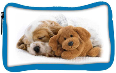 

Snoogg Eco Friendly Canvas Puppy Sleepng With Teddy Designer Student Pen Pencil Case Coin Purse Pouch Cosmetic Makeup Bag (BLUE) Pouch(Multicolor)