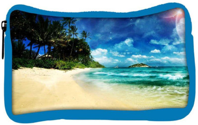 

Snoogg Eco Friendly Canvas Perfect Vacation Spot Designer Student Pen Pencil Case Coin Purse Pouch Cosmetic Makeup Bag (BLUE) Pouch(Multicolor)