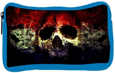

Snoogg Eco Friendly Canvas Three Skull Designer Student Pen Pencil Case Coin Purse Pouch Cosmetic Makeup Bag (BLUE) Pouch(Multicolor)