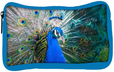 

Snoogg Eco Friendly Canvas Peacock Side View Student Pen Pencil Case Coin Purse Pouch Cosmetic Makeup Bag (BLUE) Pouch(Multicolor)