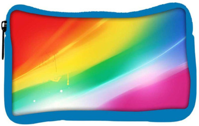 

Snoogg Eco Friendly Canvas Rainbow Color Designer Student Pen Pencil Case Coin Purse Pouch Cosmetic Makeup Bag (BLUE) Pouch(Multicolor)