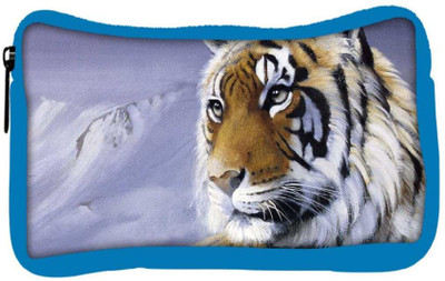 

Snoogg Eco Friendly Canvas Face Of The Tiger Designer Student Pen Pencil Case Coin Purse Pouch Cosmetic Makeup Bag (BLUE) Pouch(Multicolor)