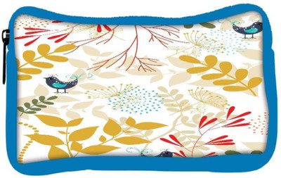 

Snoogg Eco Friendly Canvas Colorful Leaves Pattern Designer Student Pen Pencil Case Coin Purse Pouch Cosmetic Makeup Bag (BLUE) Pouch(Multicolor)