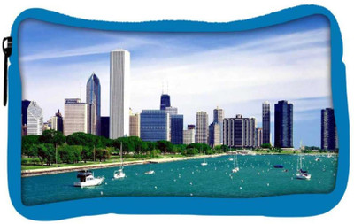 

Snoogg Eco Friendly Canvas Day City Designer Student Pen Pencil Case Coin Purse Pouch Cosmetic Makeup Bag (BLUE) Pouch(Multicolor)