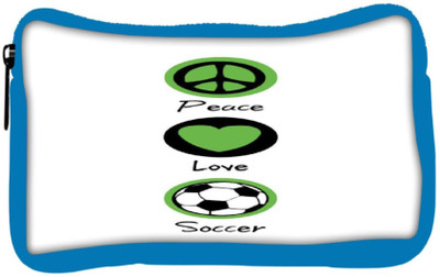 

Snoogg Eco Friendly Canvas Peace Love Soccer Student Pen Pencil Case Coin Purse Pouch Cosmetic Makeup Bag (BLUE) Pouch(Multicolor)