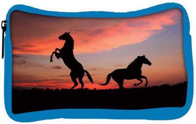 

Snoogg Eco Friendly Canvas Standing Horse Designer Student Pen Pencil Case Coin Purse Pouch Cosmetic Makeup Bag (BLUE) Pouch(Multicolor)