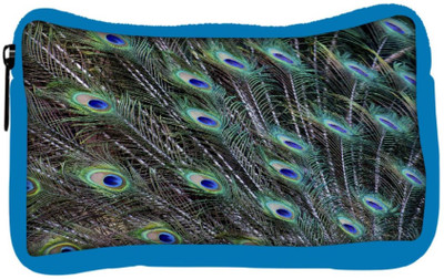 

Snoogg Eco Friendly Canvas Peacock Feathers Picture Student Pen Pencil Case Coin Purse Pouch Cosmetic Makeup Bag (BLUE) Pouch(Multicolor)