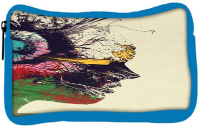 

Snoogg Eco Friendly Canvas Artist Portrait Designer Student Pen Pencil Case Coin Purse Pouch Cosmetic Makeup Bag (BLUE) Pouch(Multicolor)