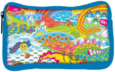 

Snoogg Eco Friendly Canvas Hippie Trip 2852 Student Pen Pencil Case Coin Purse Pouch Cosmetic Makeup Bag (BLUE) Pouch(Multicolor)