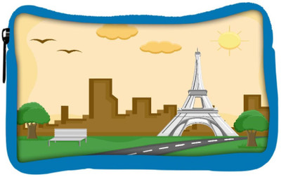 

Snoogg Eco Friendly Canvas France Eiffel Tower Cartoon Background Vector Student Pen Pencil Case Coin Purse Pouch Cosmetic Makeup Bag (BLUE) Pouch(Multicolor)