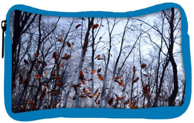 

Snoogg Eco Friendly Canvas Falling Dry Leaves Designer Student Pen Pencil Case Coin Purse Pouch Cosmetic Makeup Bag (BLUE) Pouch(Multicolor)