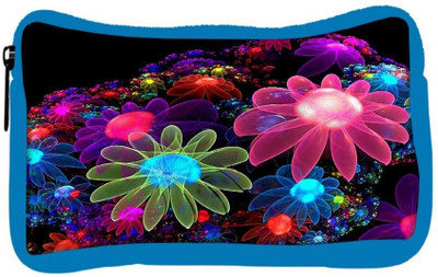 

Snoogg Eco Friendly Canvas Floral Design Designer Student Pen Pencil Case Coin Purse Pouch Cosmetic Makeup Bag (BLUE) Pouch(Multicolor)