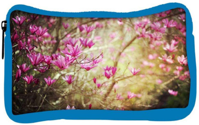 

Snoogg Eco Friendly Canvas Small Flowers Designer Student Pen Pencil Case Coin Purse Pouch Cosmetic Makeup Bag (BLUE) Pouch(Multicolor)
