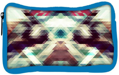 

Snoogg Eco Friendly Canvas Triangle Mosaic Abstract Designer Student Pen Pencil Case Coin Purse Pouch Cosmetic Makeup Bag (BLUE) Pouch(Multicolor)
