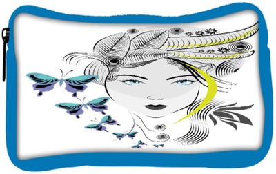

Snoogg Eco Friendly Canvas Abstract Woman With Elegant Hair Style And Blue Butterflies Student Pen Pencil Case Coin Purse Pouch Cosmetic Makeup Bag (BLUE) Pouch(Multicolor)