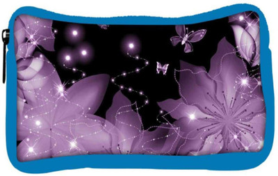 

Snoogg Eco Friendly Canvas Floral Butterfly Designer Student Pen Pencil Case Coin Purse Pouch Cosmetic Makeup Bag (BLUE) Pouch(Multicolor)