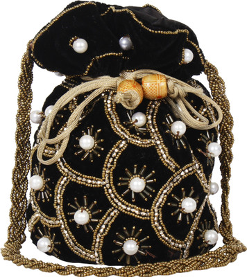 

Saashiwear Potli Purse Potli(Black, White)