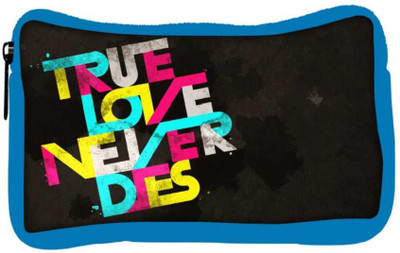 

Snoogg Eco Friendly Canvas True Love Never Dies Designer Student Pen Pencil Case Coin Purse Pouch Cosmetic Makeup Bag (BLUE) Pouch(Multicolor)