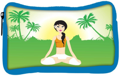 

Snoogg Eco Friendly Canvas Female Doing Yoga On Green Invirement Student Pen Pencil Case Coin Purse Pouch Cosmetic Makeup Bag (BLUE) Pouch(Multicolor)