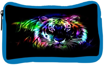 

Snoogg Eco Friendly Canvas Neon Tiger Outline 2669 Student Pen Pencil Case Coin Purse Pouch Cosmetic Makeup Bag (BLUE) Pouch(Multicolor)