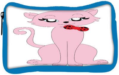 

Snoogg Eco Friendly Canvas Cat Student Pen Pencil Case Coin Purse Pouch Cosmetic Makeup Bag (BLUE) Pouch(Multicolor)